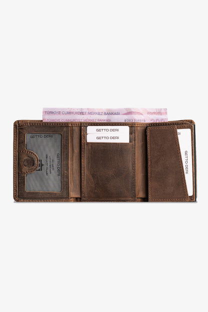 Vibe Mekanizmalı Hakiki Deri Cüzdan