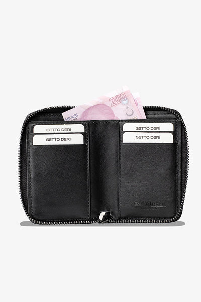 Zip Hakiki Deri Fermuarlı Cüzdan