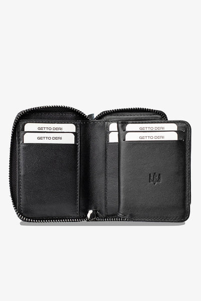 Zip Hakiki Deri Fermuarlı Cüzdan