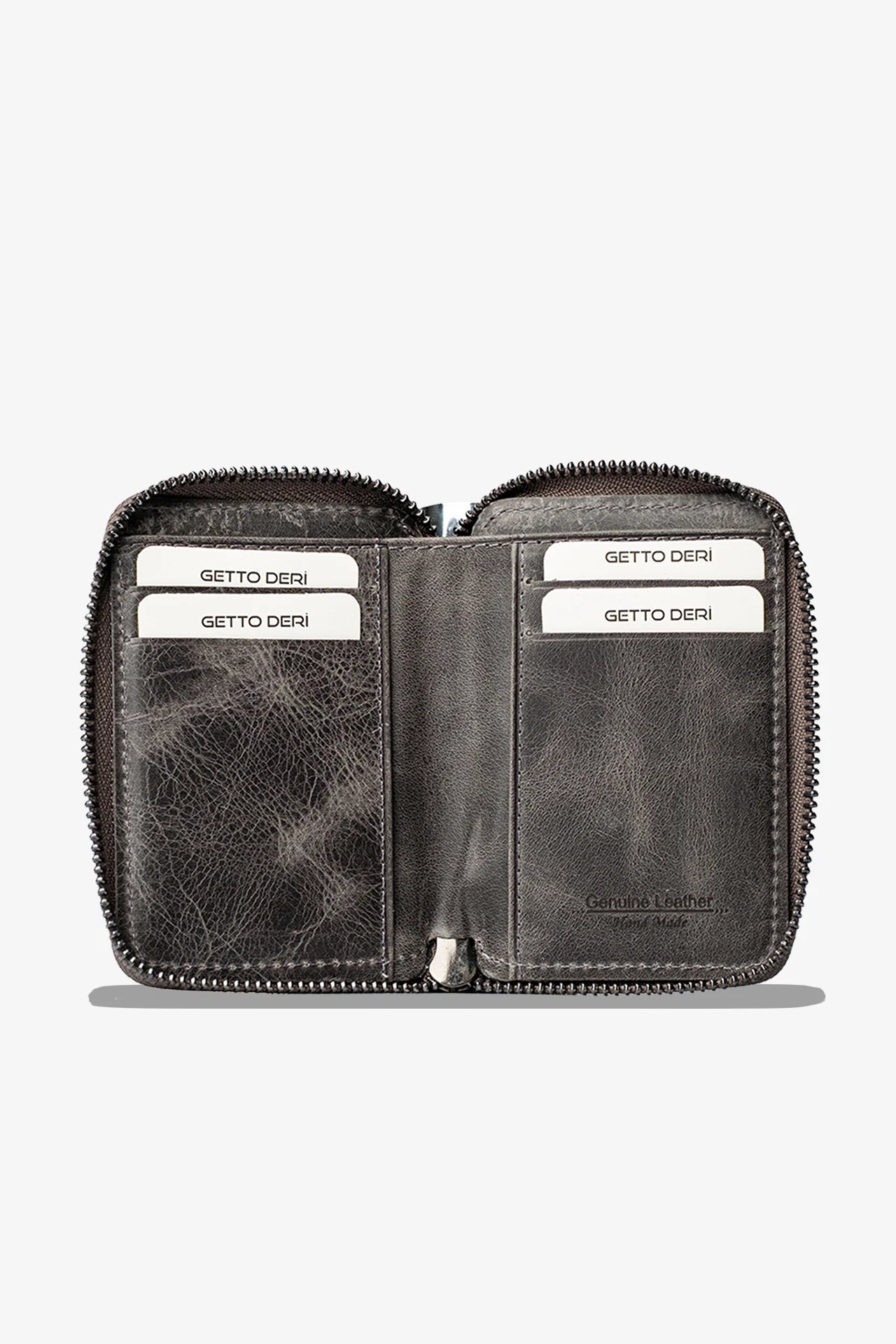 Zip Hakiki Deri Fermuarlı Cüzdan