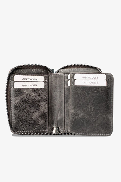 Zip Hakiki Deri Fermuarlı Cüzdan