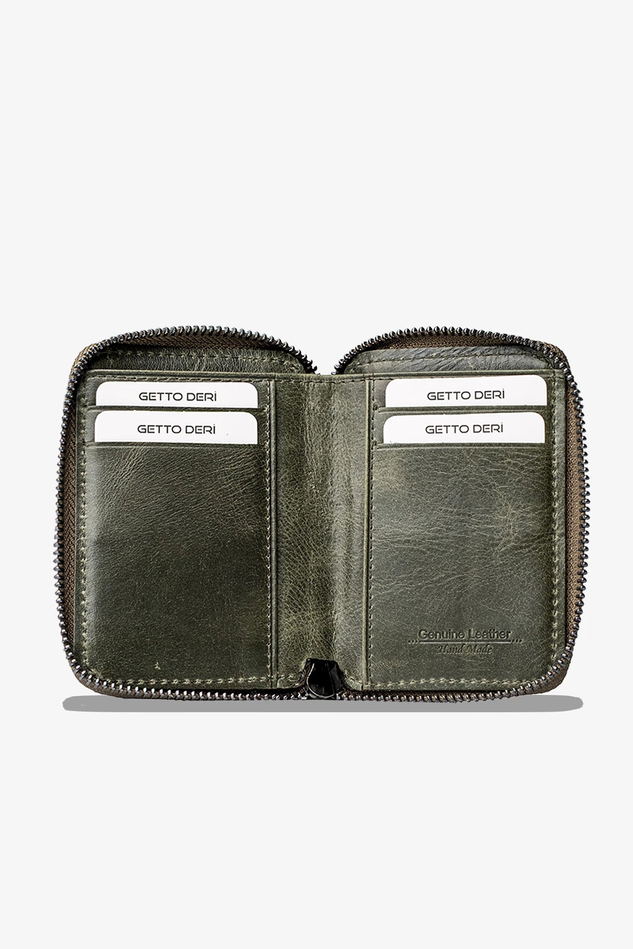 Zip Hakiki Deri Fermuarlı Cüzdan