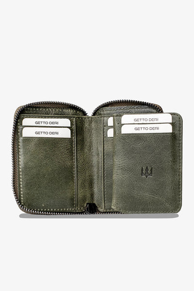 Zip Hakiki Deri Fermuarlı Cüzdan