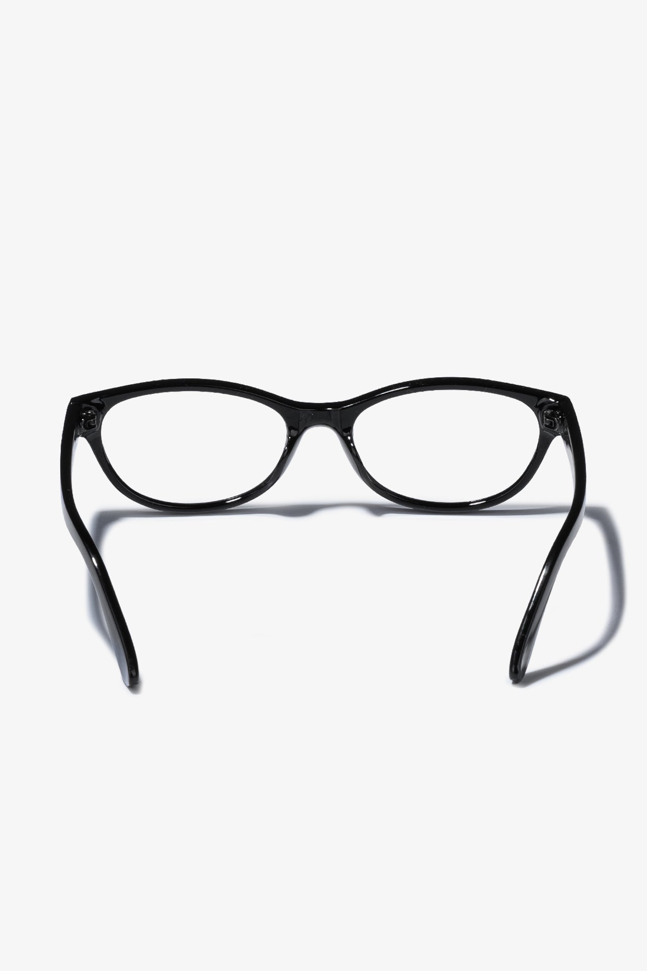 Siyah klasik gözlük çerçevesi, parlak plastik malzeme