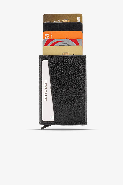 Hype Click Mekanizmalı Hakiki Deri Kartlık