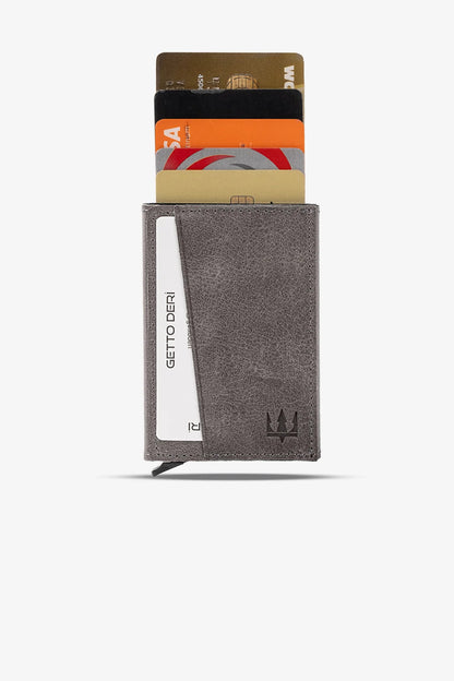 Hype Click Mekanizmalı Hakiki Deri Kartlık