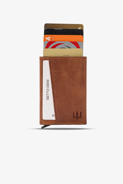 Hype Click Mekanizmalı Hakiki Deri Kartlık