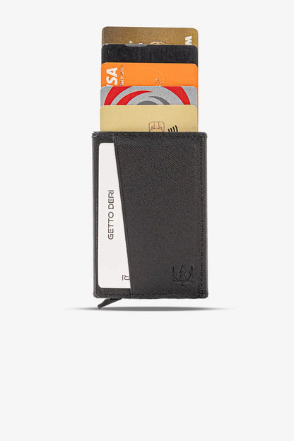 Hype Click Mekanizmalı Hakiki Deri Kartlık