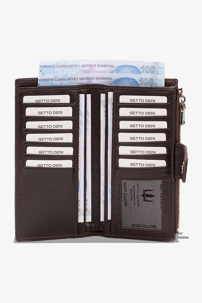 Zoe Telefon Hazneli Hakiki Deri Cüzdan