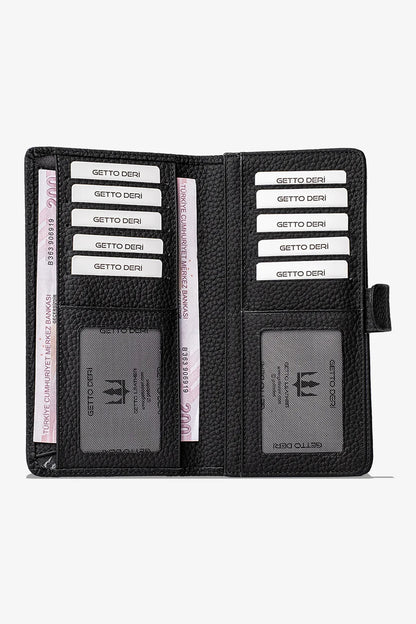 Lucas Hakiki Deri Telefon Cüzdanı