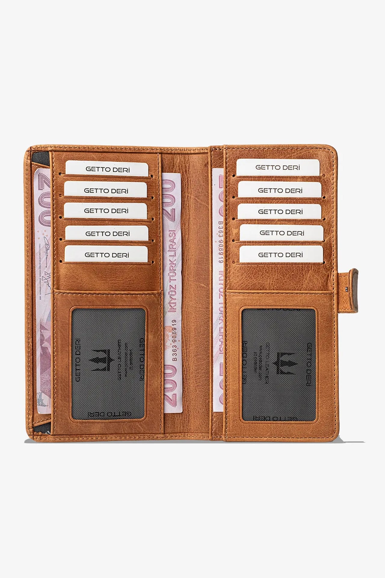 Lucas Hakiki Deri Telefon Cüzdanı