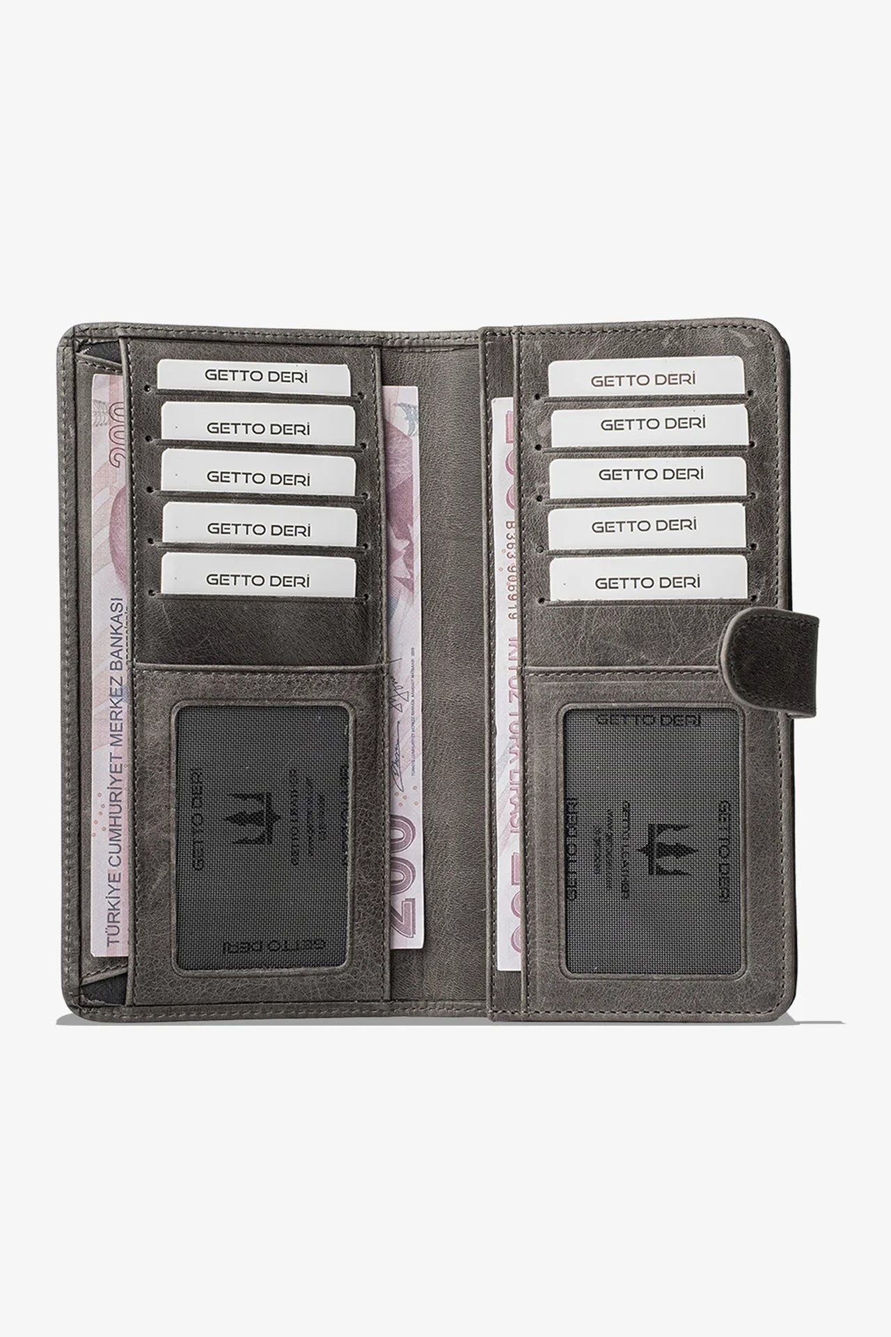 Lucas Hakiki Deri Telefon Cüzdanı