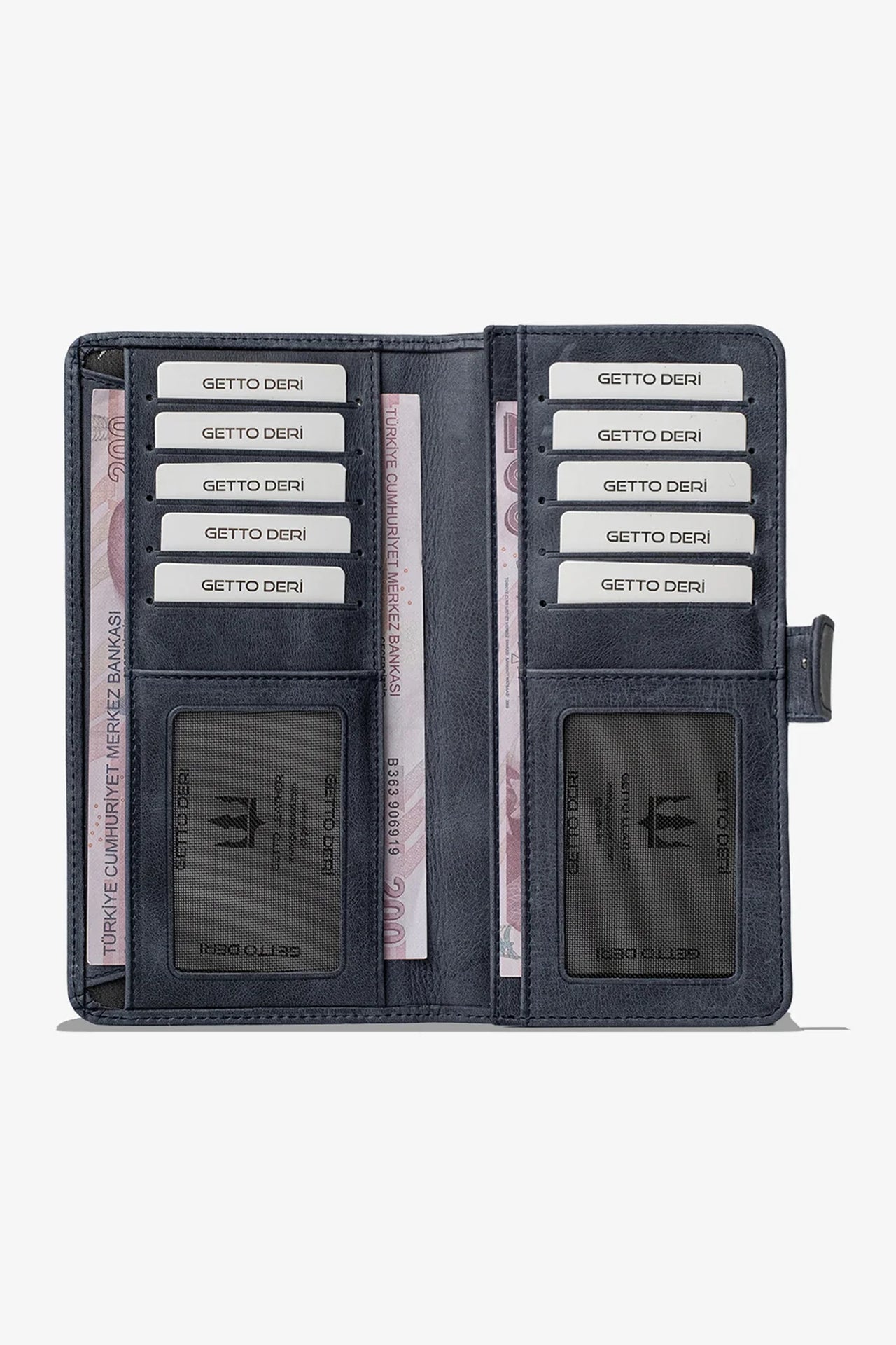 Lucas Hakiki Deri Telefon Cüzdanı