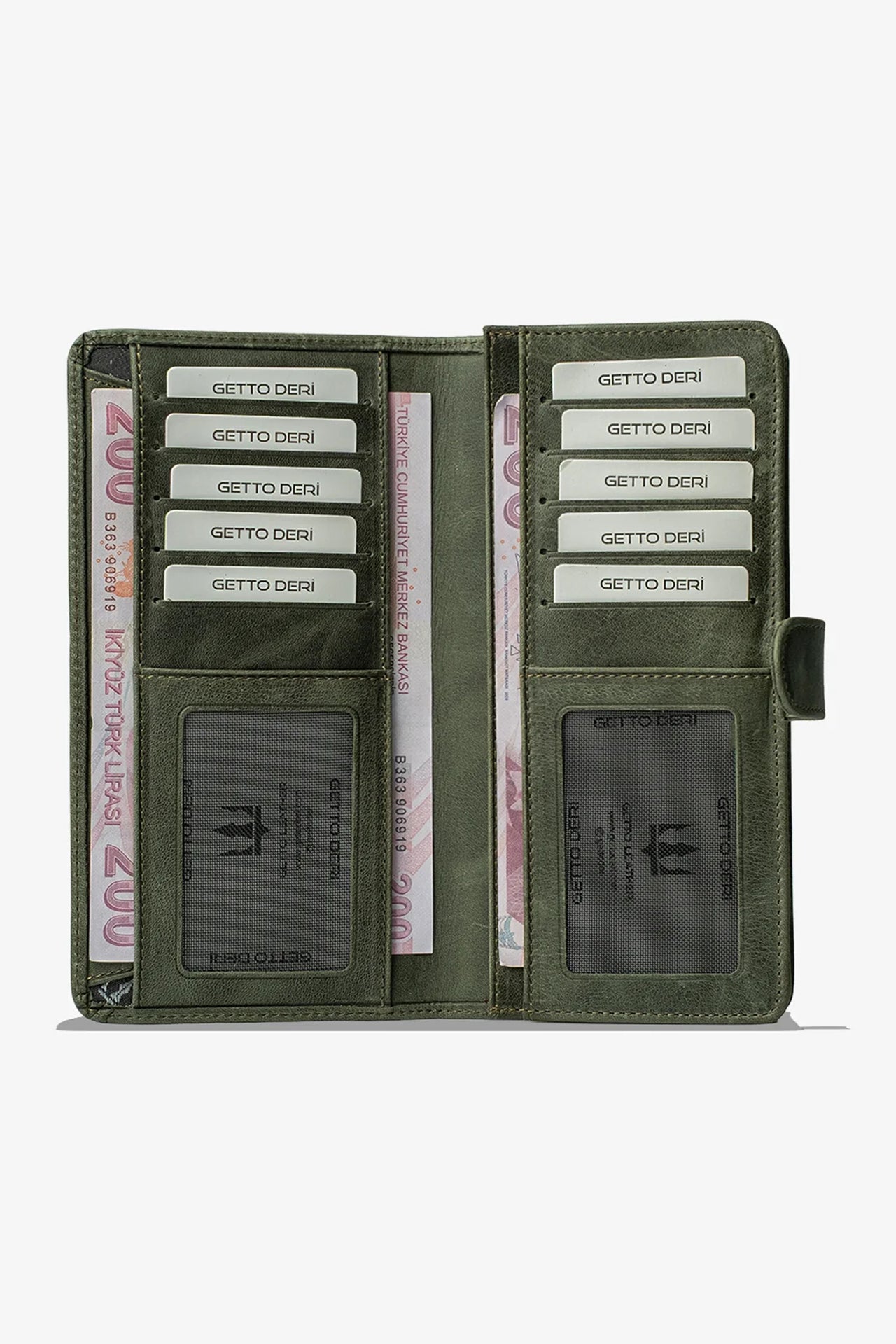 Lucas Hakiki Deri Telefon Cüzdanı