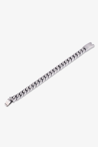 Gümüş renkli metal zincir bileklik, modern tasarım