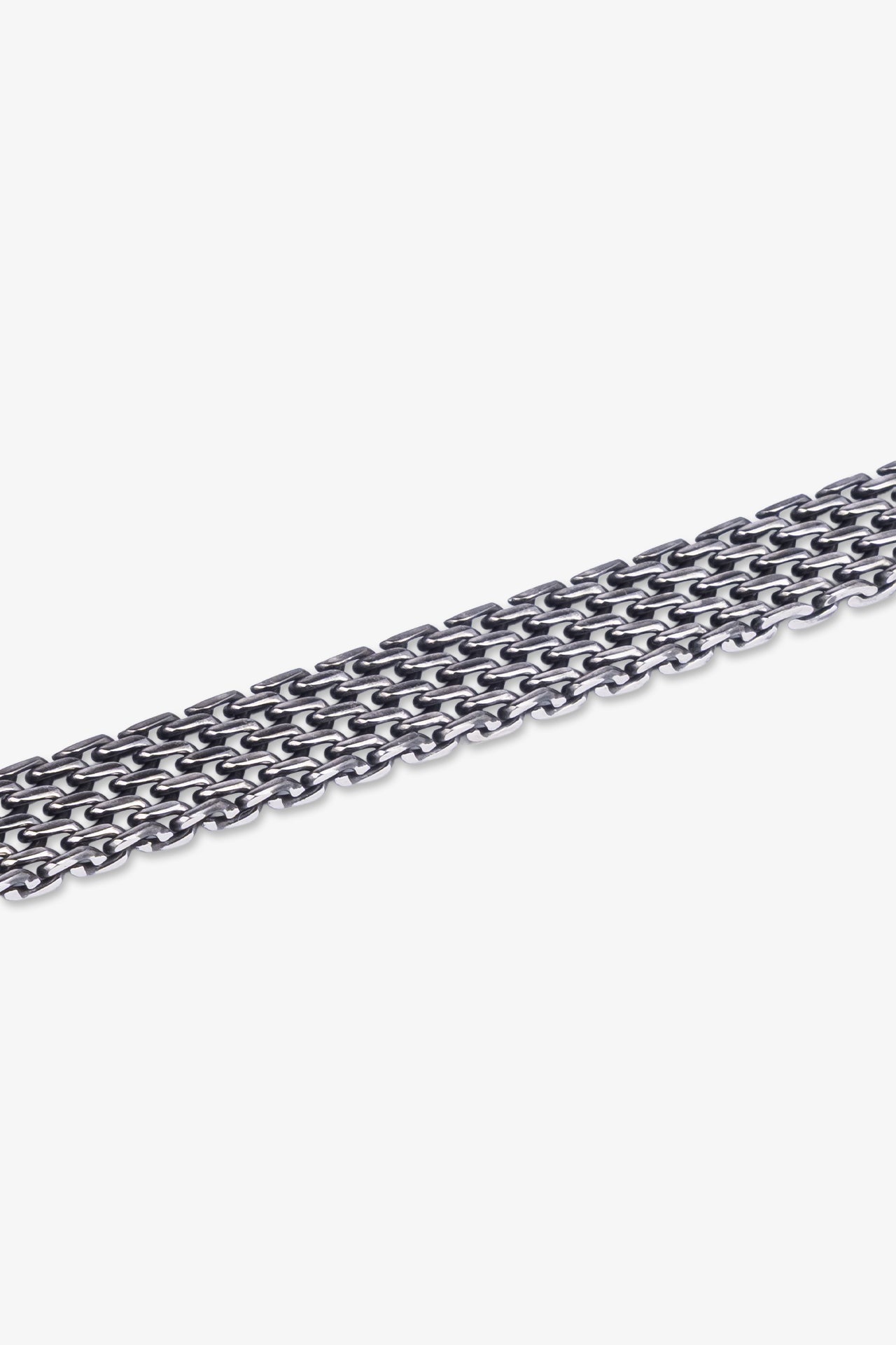 Gri metal zincir detaylı erkek bileklik