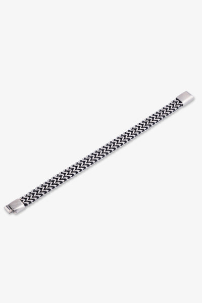 Gümüş renkli zincir desenli metal bileklik