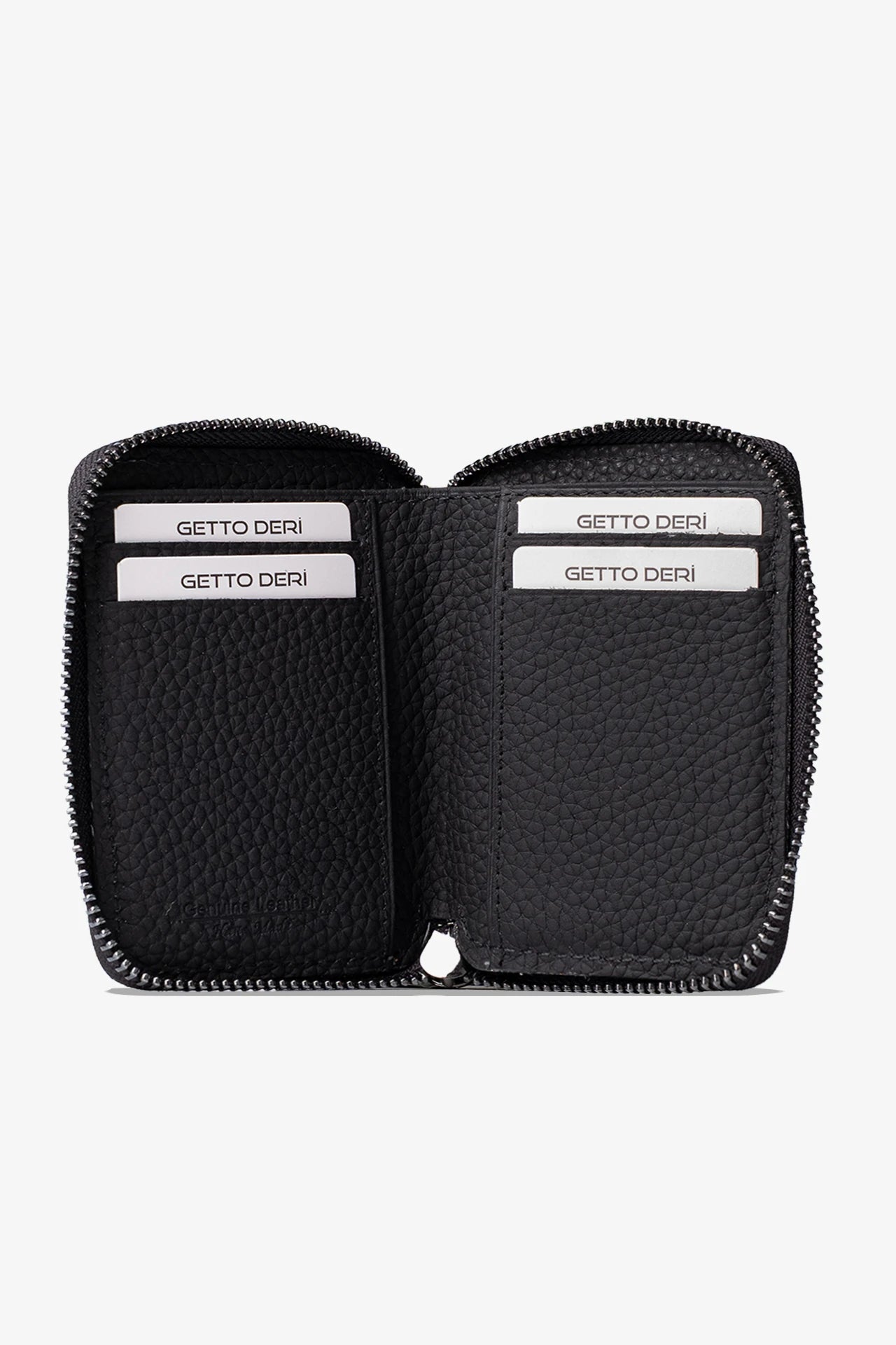 Zip Hakiki Deri Fermuarlı Cüzdan