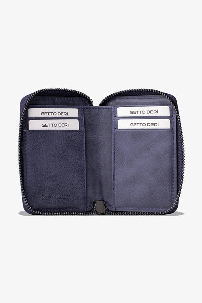 Zip Hakiki Deri Fermuarlı Cüzdan