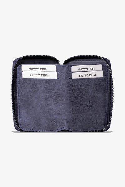 Zip Hakiki Deri Fermuarlı Cüzdan