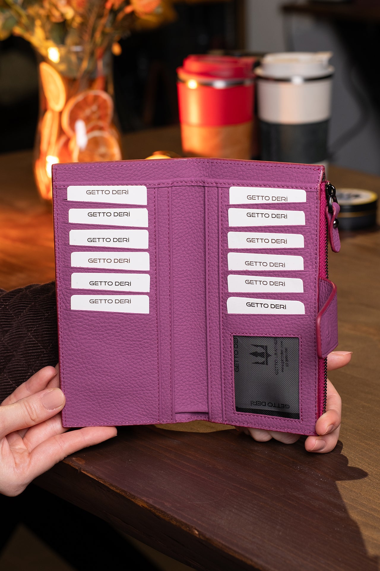 Zoe Telefon Hazneli Hakiki Deri Cüzdan