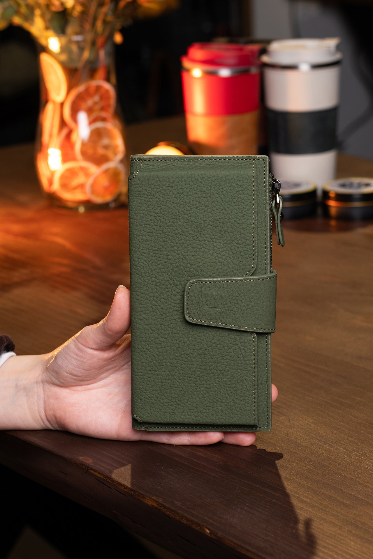 Zoe Telefon Hazneli Hakiki Deri Cüzdan