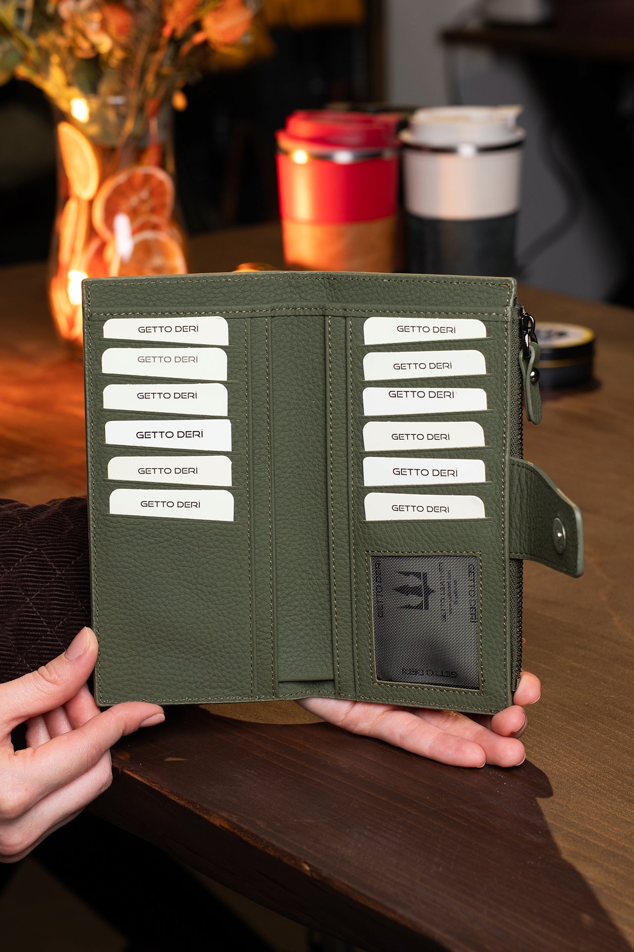 Zoe Telefon Hazneli Hakiki Deri Cüzdan