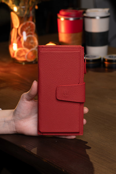 Zoe Telefon Hazneli Hakiki Deri Cüzdan