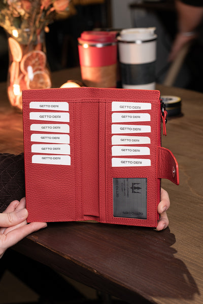 Zoe Telefon Hazneli Hakiki Deri Cüzdan