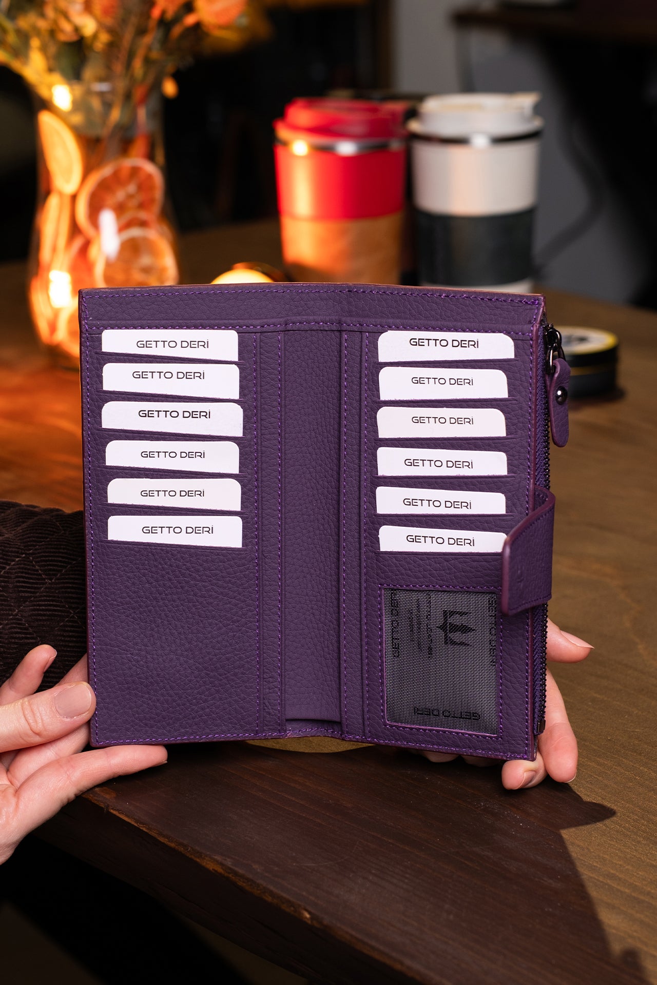 Zoe Telefon Hazneli Hakiki Deri Cüzdan