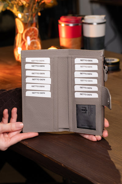 Zoe Telefon Hazneli Hakiki Deri Cüzdan