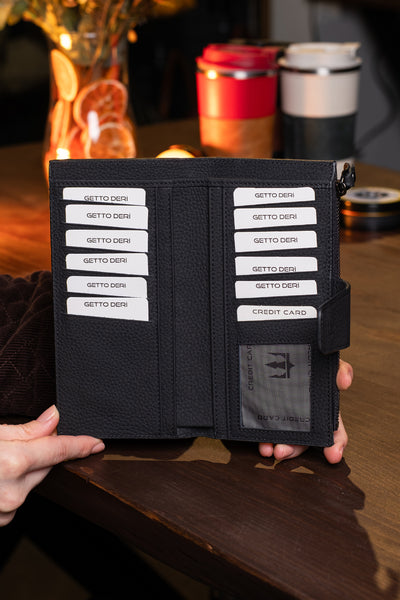 Zoe Telefon Hazneli Hakiki Deri Cüzdan