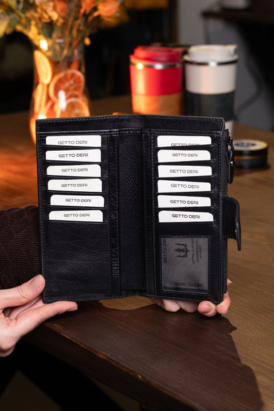 Zoe Telefon Hazneli Hakiki Deri Cüzdan