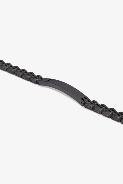 Siyah metal zincir kolye, modern tasarım