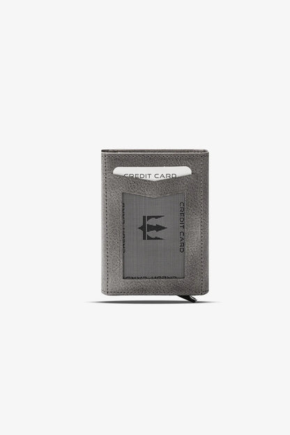 Prag Mekanizmalı Hakiki Deri Cüzdan