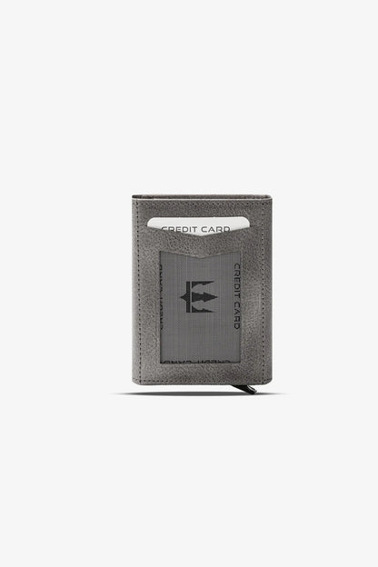 Prag Mekanizmalı Hakiki Deri Cüzdan