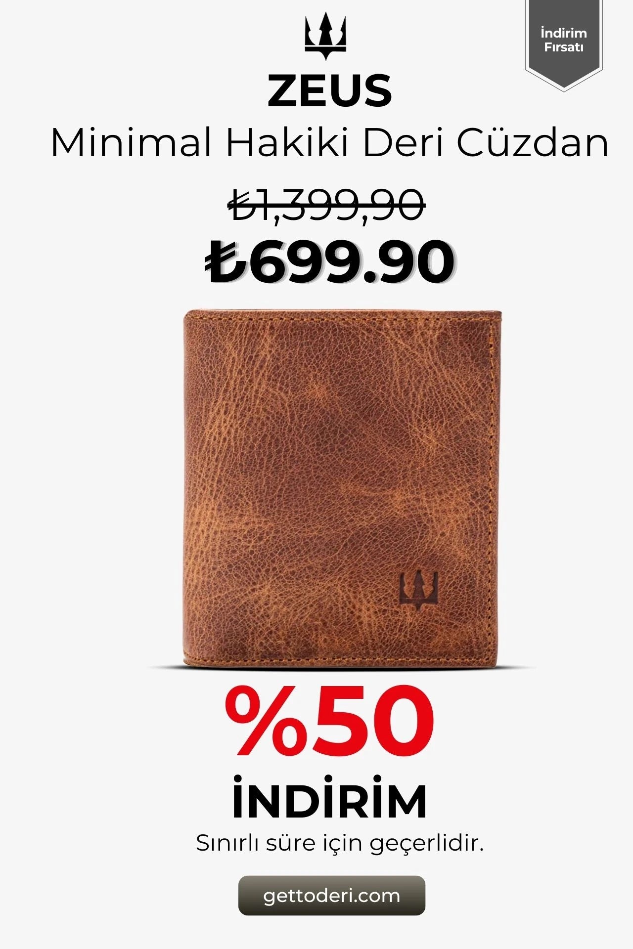 Zeus Minimal Hakiki Deri Cüzdan