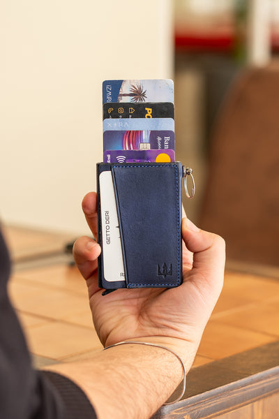 Hype Mekanizmalı Hakiki Deri Kartlık