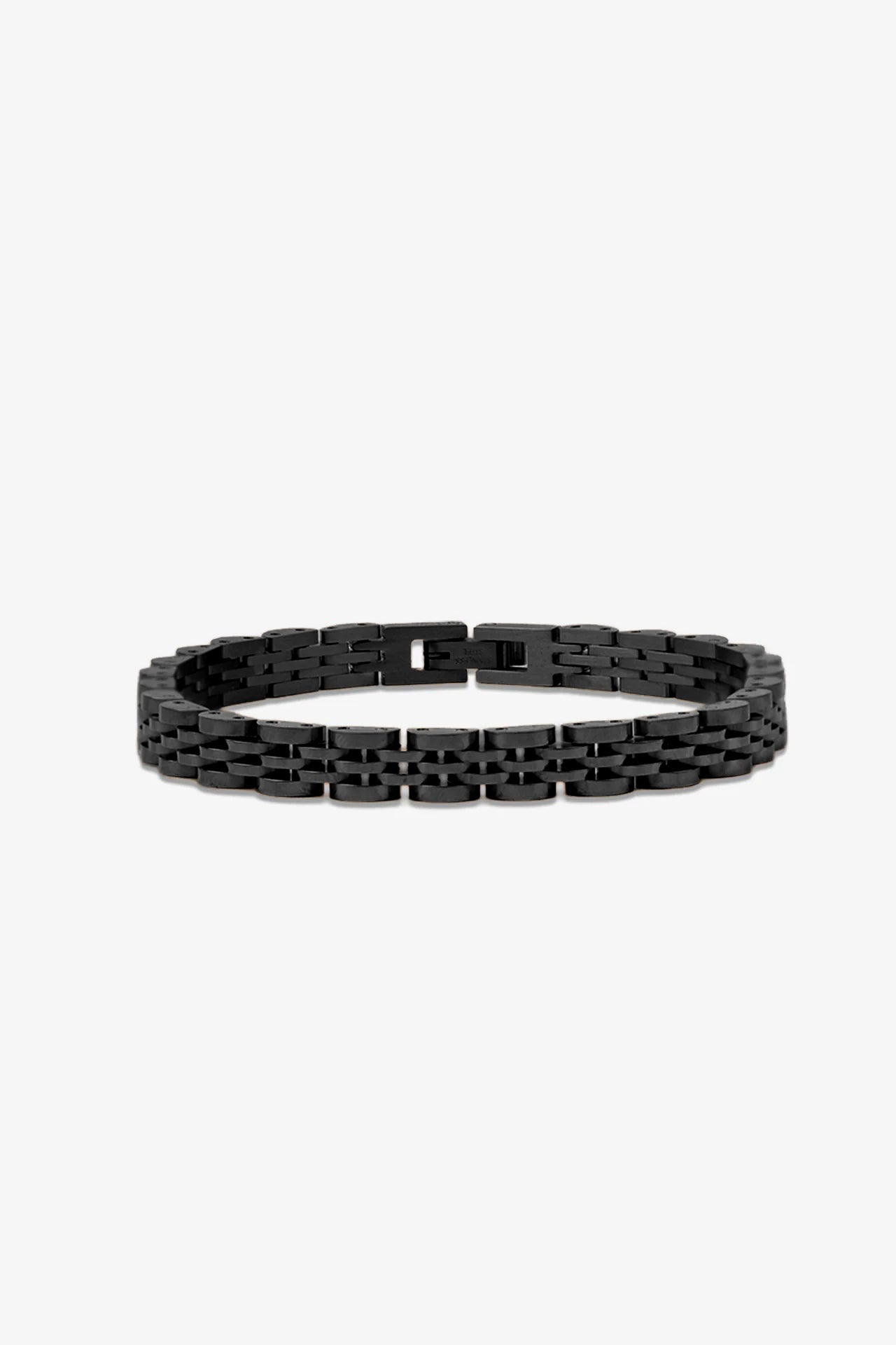 Siyah metal zincirli erkek bileklik, modern tasarım