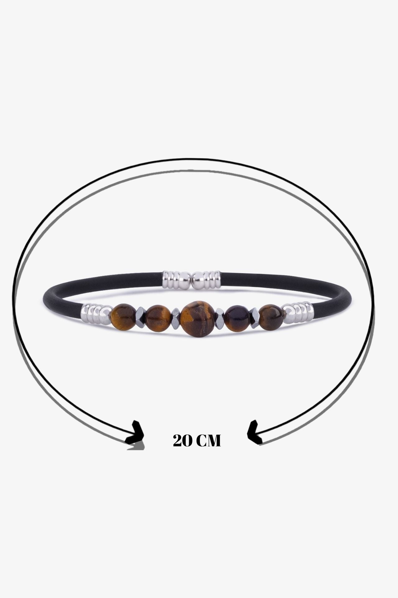 Kahve Kaplan Gözü Hematit Bileklik (Kuvvet Taşı)