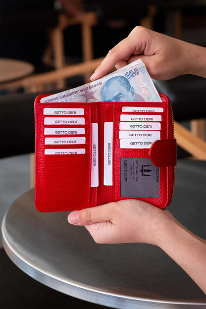 Amor Hakiki Deri Kadın Cüzdan