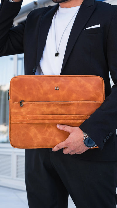 Mardan Hakiki Deri Laptop Çanta