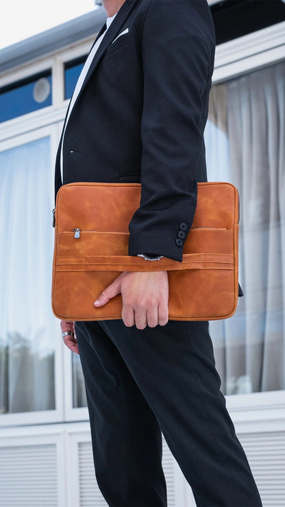 Mardan Hakiki Deri Laptop Çanta