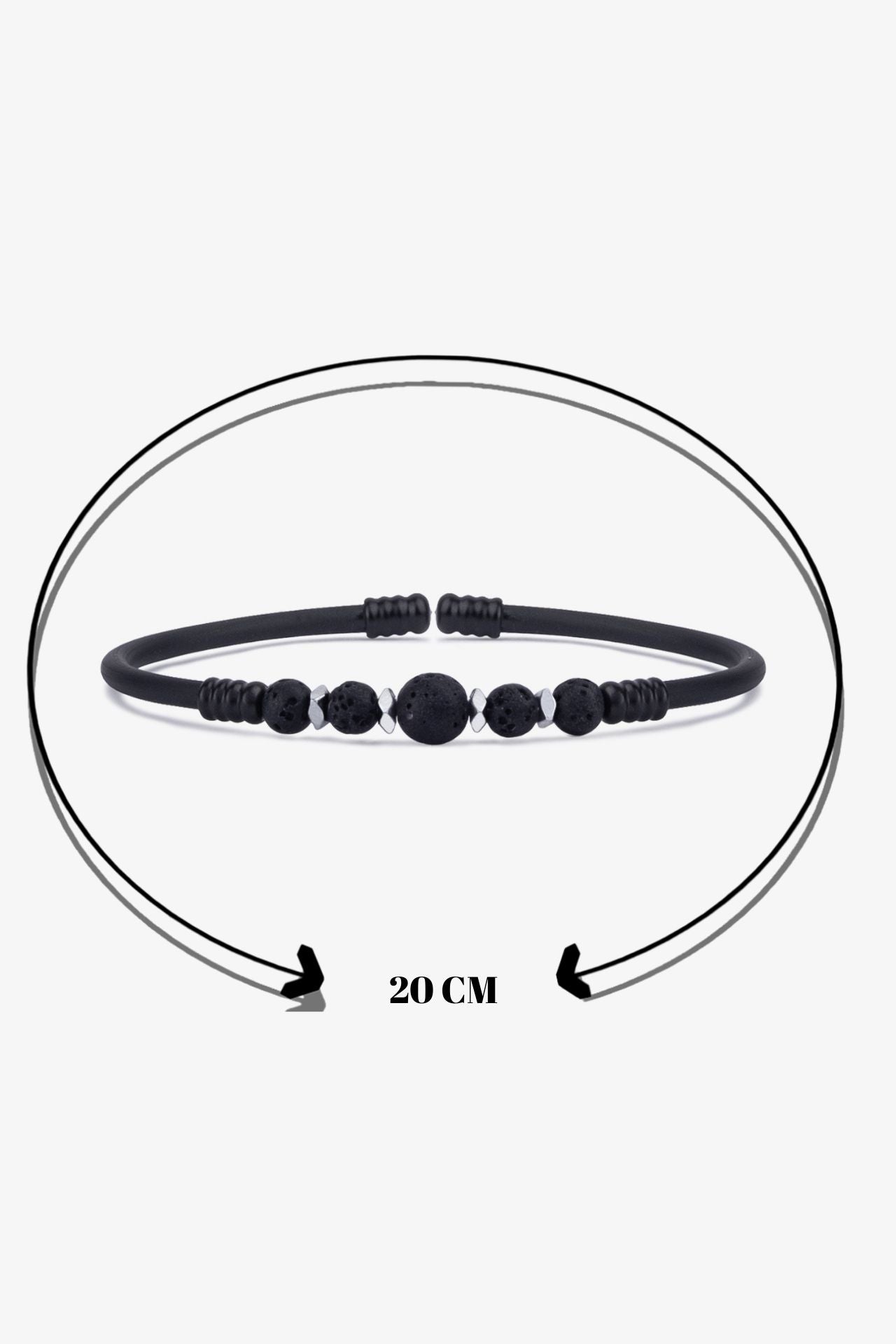 Lav Hematit Bileklik (Sağlık Taşı)