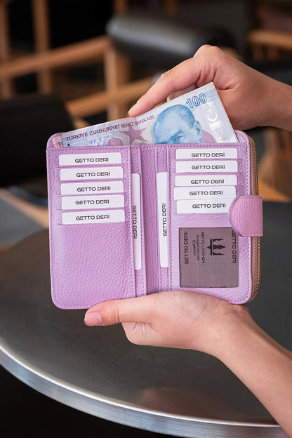 Amor Hakiki Deri Kadın Cüzdan