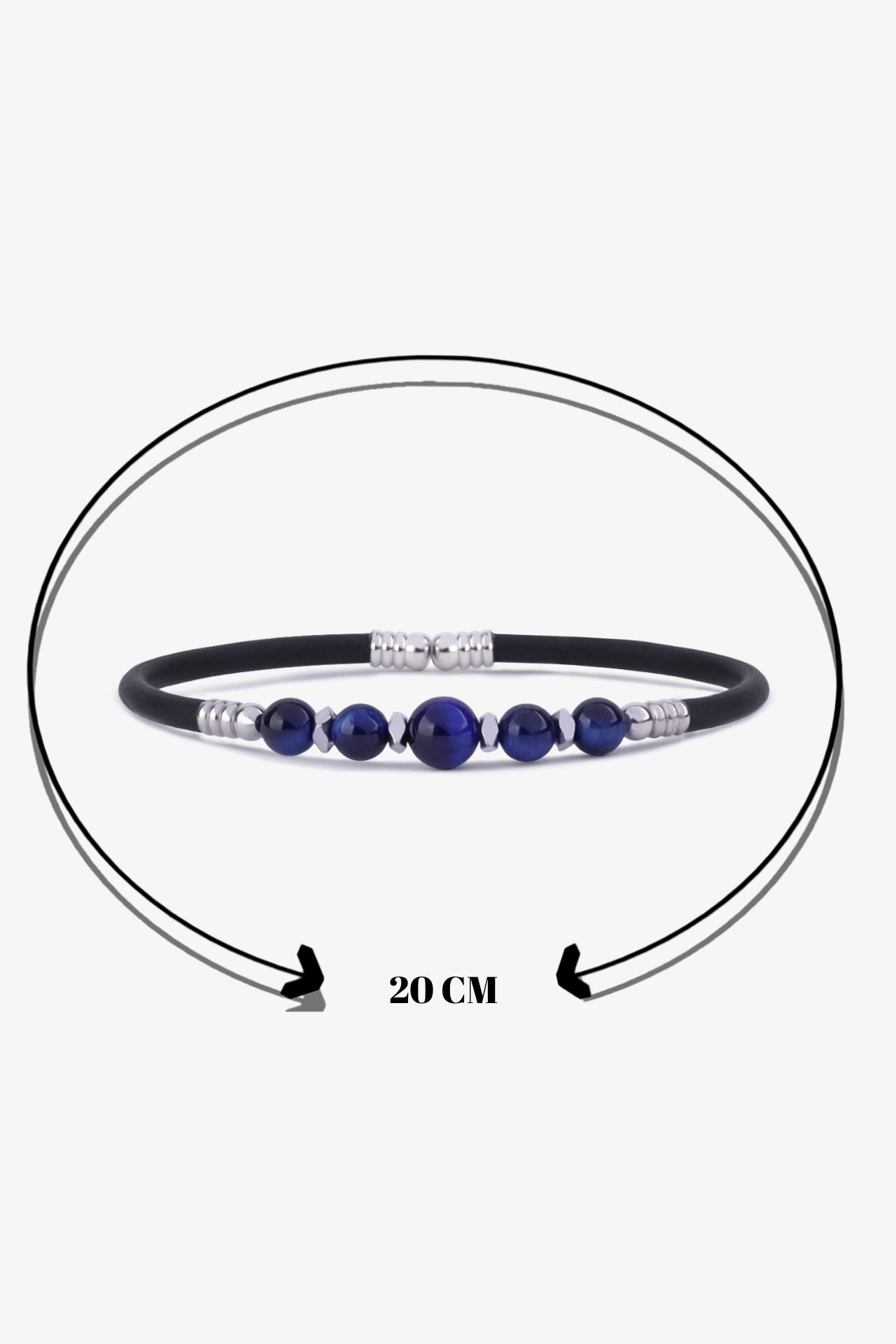 Mavi Kaplan Gözü Hematit Bileklik (Kuvvet Taşı)