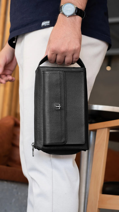 Ombre Hakiki Deri El Çantası