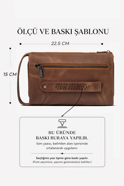 Ombre Hakiki Deri El Çantası