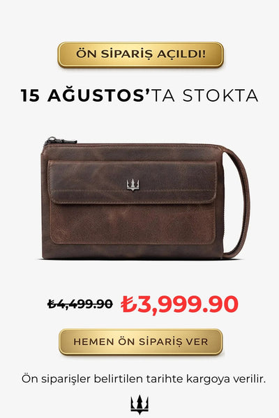 Ombre Hakiki Deri El Çantası