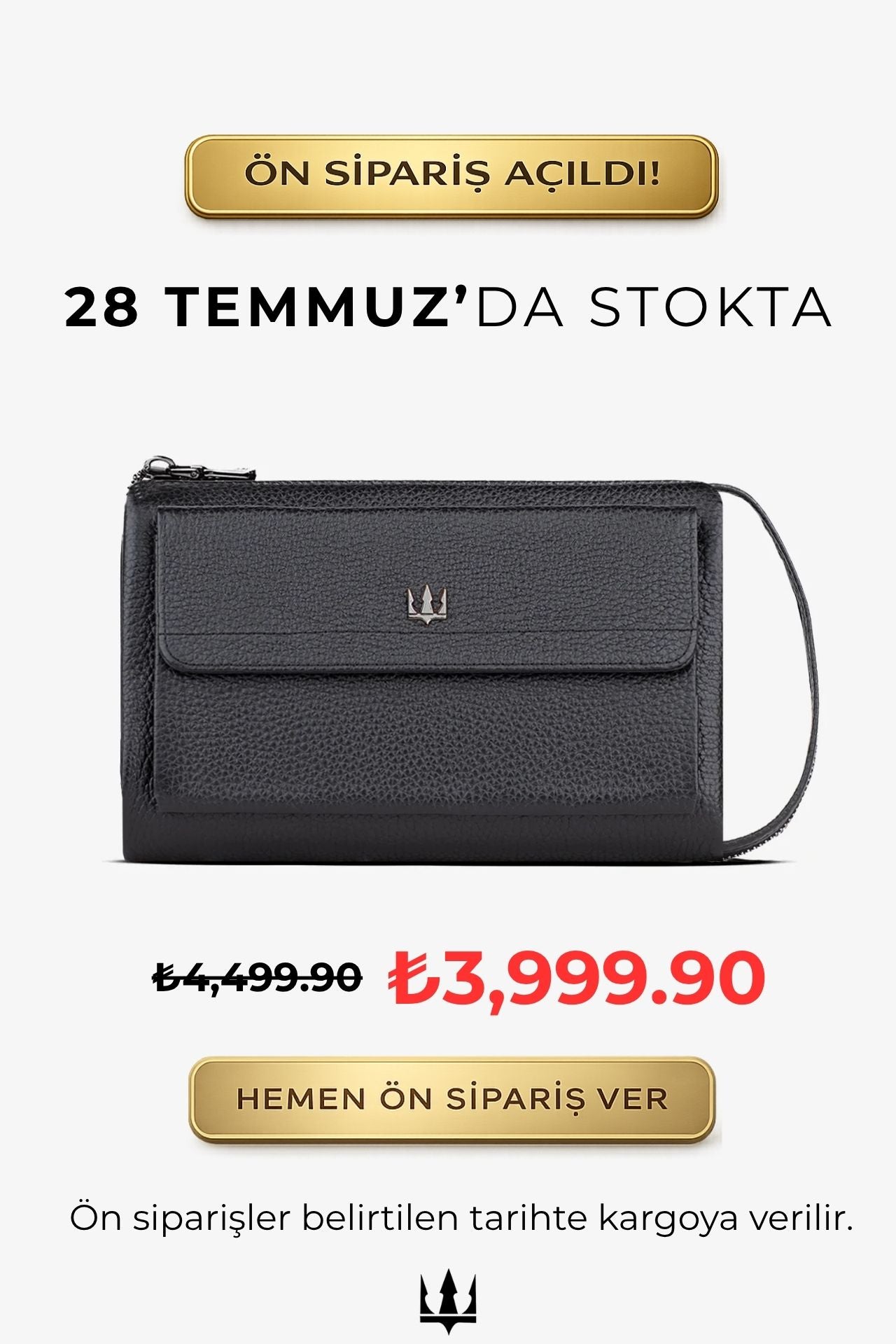Ombre Hakiki Deri El Çantası